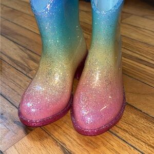 Light up Sparkly Rainbow Glitter Boots